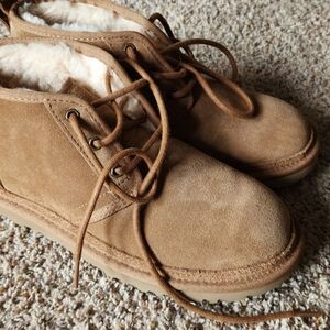 NIB UGG WOMEN'S FLORENCE MINI SUEDE SHEARLING ANKLE BOOTS